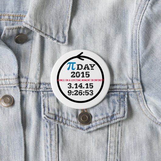 Pi Dag 2015—feestelijke knop Ronde Button 7,6 Cm (In situ)