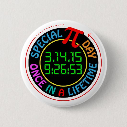 Pi Dag 2015 Ronde Button 5,7 Cm (Voorkant)