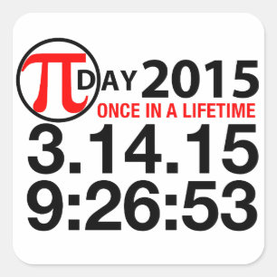 Pi Dag 2015 Vierkante Sticker