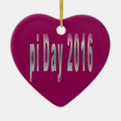 pi Dag 2016 wiskunde liefde Keramisch Ornament (Voorkant)