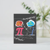 Pi Dag 2020 Wiskunde Nerd Wiskunde lerarenformule Briefkaart (Staand voorkant)