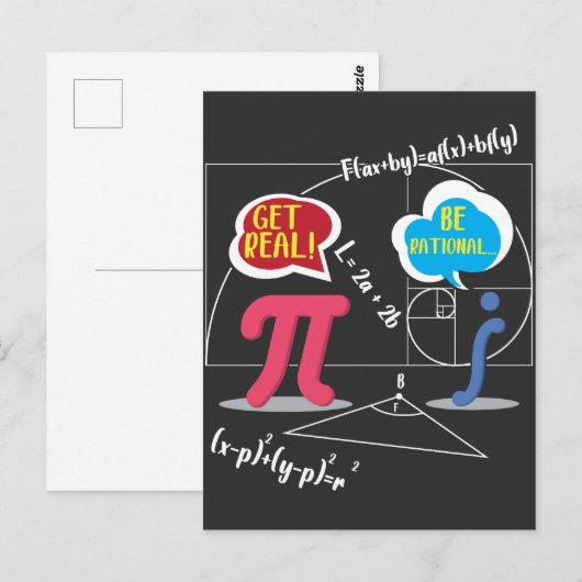 Pi Dag 2020 Wiskunde Nerd Wiskunde lerarenformule Briefkaart (Voorkant / Achterkant)