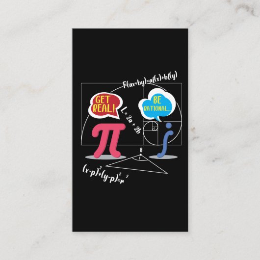 Pi Dag 2020 Wiskunde Nerd Wiskunde lerarenformule Visitekaartje (Voorkant)