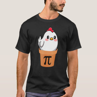 Pi-dag 2022 Grappige Kip Pot Pi-dag Taart Wiskunde T-shirt