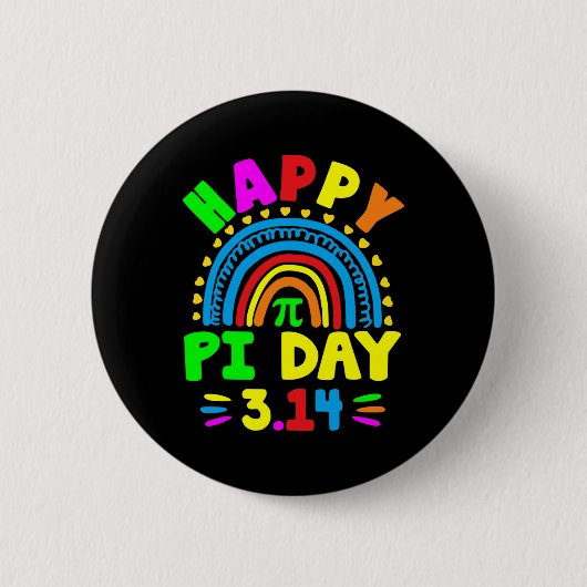 Pi Dag 2025 Pi Dag Regenboog Ronde Button 5,7 Cm (Voorkant)