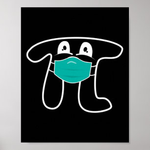 Pi Dag 2025 Pi Wearing Mask Wiskunde Shirt voor de Poster