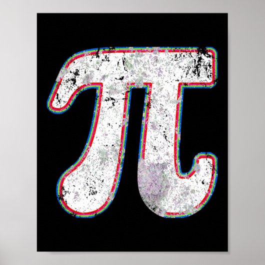 PI Dag 2025 Retro Wiskunde Docent Vrouwen Mannen Poster (Voorkant)