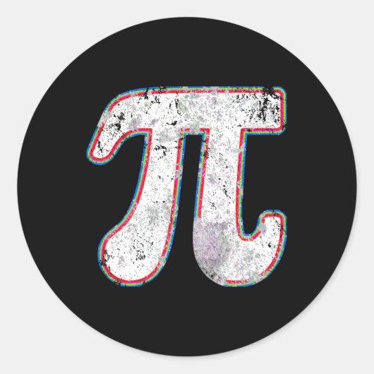 PI Dag 2025 Retro  Wiskunde Docent Vrouwen Mannen  Ronde Sticker (Voorkant)