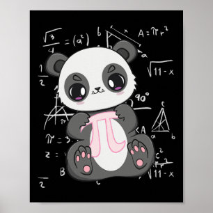 PI Dag 3.14159 Algebra Mathematisch Anime Panda Be Poster