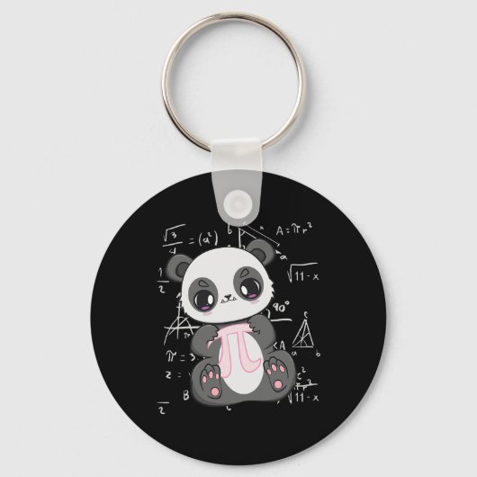 PI Dag 3.14159 Algebra Mathematisch Anime Panda Be Sleutelhanger (Voorkant)