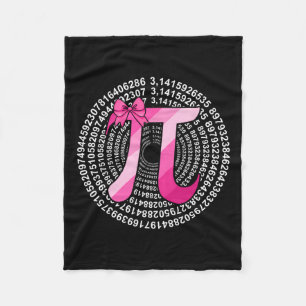PI Dag 3.14159 Schattigee roze pi pi symbool Weten Fleece Deken