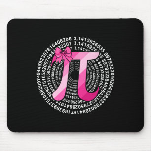 PI Dag 3.14159 Schattigee roze pi pi symbool Weten Muismat