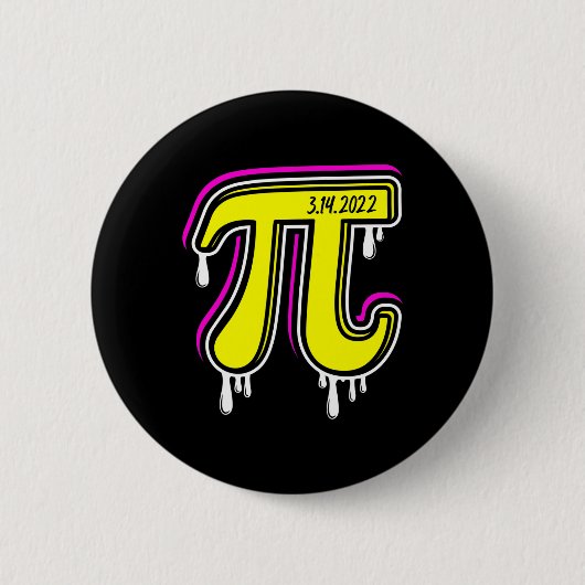 PI Dag 3.14.2025 Helder Ronde Button 5,7 Cm (Voorkant)