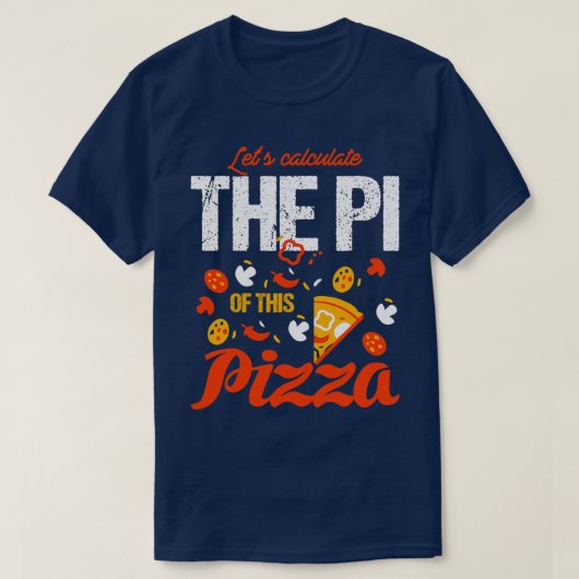 PI-dag 3 14 Bereken de PI van Pizza T-shirt (Design voorkant)