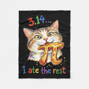 Pi-dag 3.14 Grappige Taart Menuposter _ Wiskundeli Fleece Deken