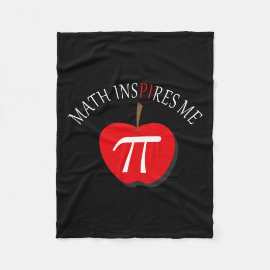 Pi Dag 3.14 Grappige Wiskunde inspireert me Fleece Deken (Voorkant)