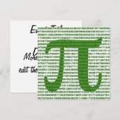 Pi Dag 3.14 Kaart (Voorkant / Achterkant)