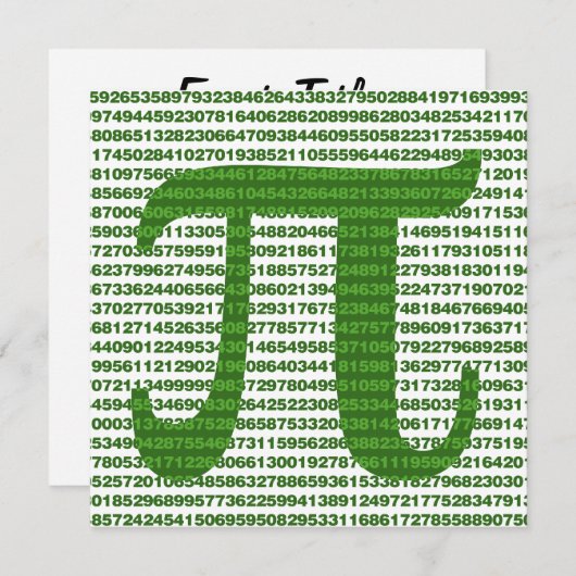 Pi Dag 3.14 Kaart (Voorkant / Achterkant)