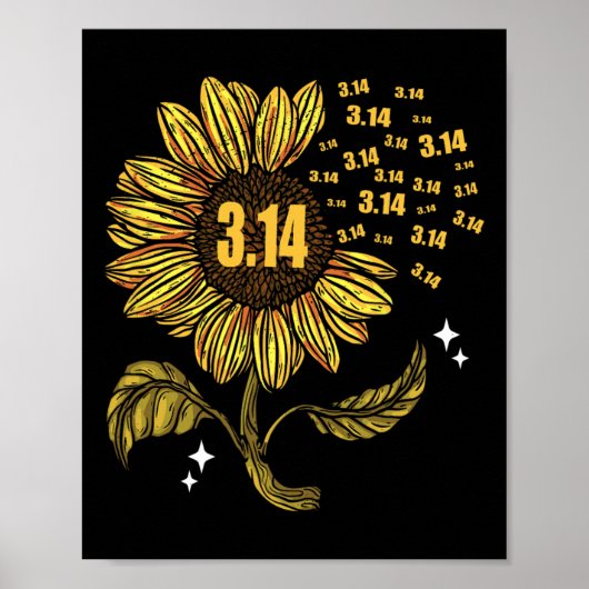 PI Dag 3.14 Nummersymbool voor Wiskunde docent Poster (Voorkant)