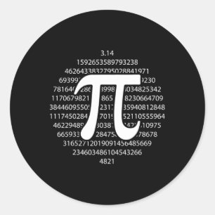 Pi dag 3.14 Pi dag Grappige Wiskunde liefhebber Ha Ronde Sticker