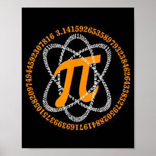 Pi-dag 3,14 Pi-nummer symbool Wiskunde Wetenschap Poster