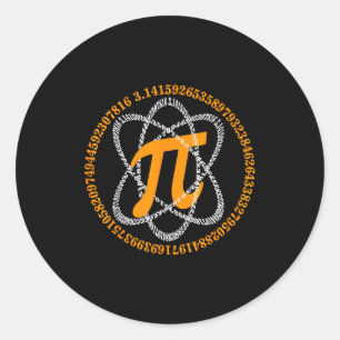 Pi-dag 3,14 Pi-nummer Symbool Wiskunde Wetenschap  Ronde Sticker