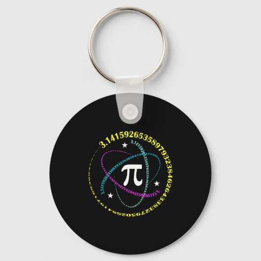 Pi-dag 3,14 Pi-nummer Symbool Wiskunde Wetenschap Sleutelhanger (Voorkant)