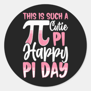 PI dag 3.14 pi symbool - dit is zo'n schatje pi ha Ronde Sticker