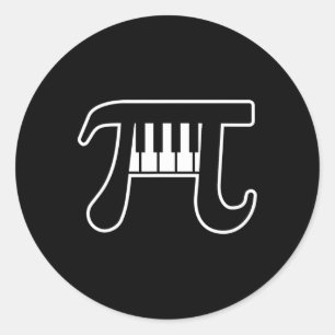 Pi Dag 3.14 Piano Funny Pi Dag 3.14 Wiskunde Ronde Sticker