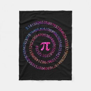 Pi Dag 3.14 Spiral Pi Nummers Wiskunde Leraar Vrou Fleece Deken
