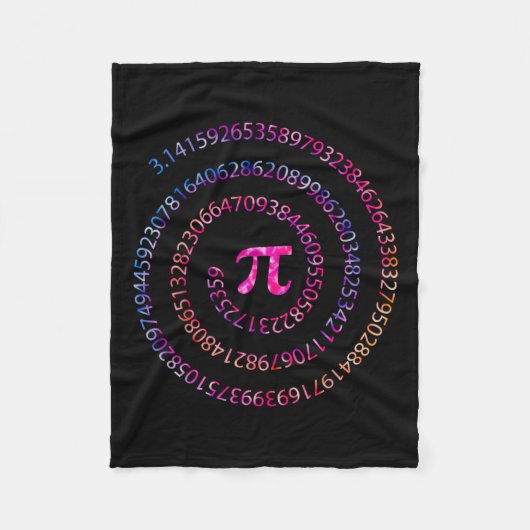 Pi Dag 3.14 Spiral Pi Nummers Wiskunde Leraar Vrou Fleece Deken (Voorkant)