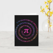 Pi Dag 3.14 Spiral Pi Nummers Wiskunde Leraar Vrou Kaart (Gele Bloem)