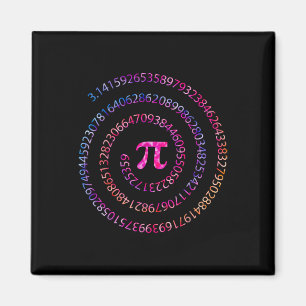 Pi Dag 3.14 Spiral Pi Nummers Wiskunde Leraar Vrou Magneet