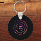 Pi Dag 3.14 Spiral Pi Nummers Wiskunde Leraar Vrou Sleutelhanger (Voorkant)