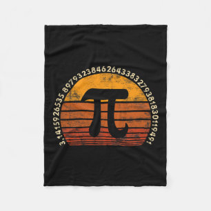 PI Dag 3.14 Symbool Retro Wiskunde Docent Nerd Lov Fleece Deken