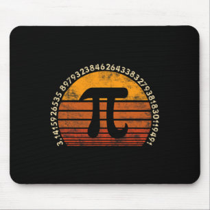 PI Dag 3.14 Symbool Retro Wiskunde Docent Nerd Lov Muismat