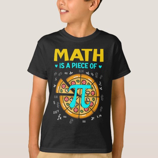 PI-dag 3.14: Wiskunde is een stuk van het begin va T-shirt (Voorkant)