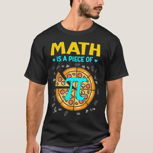 PI-dag 3.14: Wiskunde is een stuk van het begin va T-shirt (Voorkant)