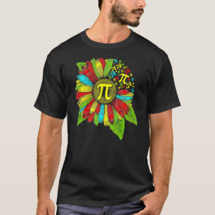 Pi Dag 3 14 Zonnebloemsymbool Wiskunde Geek Nerd T T-shirt