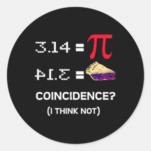 PI Dag 3.15 PI Symbool Wetenschap en Wiskunde Doce Ronde Sticker