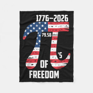 Pi-dag Amerikaanse vlag Patriottische wiskunde ner Fleece Deken