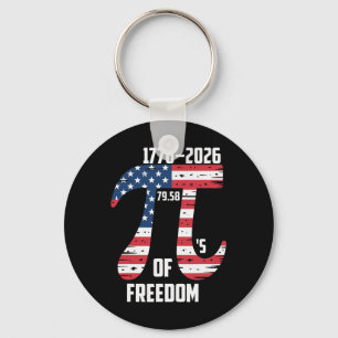 Pi-dag Amerikaanse vlag Patriottische wiskunde ner Sleutelhanger
