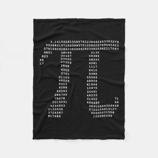 PI Dag ASCII PI 3.14 Nummer Wiskunde Geek Fleece Deken (Voorkant)
