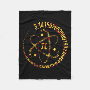 Pi-dag Atoom Pi 3.14 Wetenschap Wiskunde Liefhebbe Fleece Deken