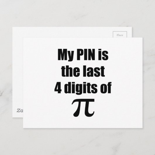 Pi Dag Briefkaart (Voorkant / Achterkant)