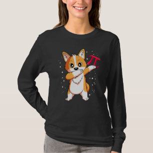 Pi Dag Dabbing Corgi Hond 314 Symbool Wiskunde Ner T-shirt