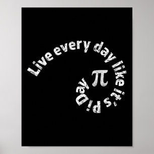 Pi Dag Elke dag Wiskunde Berekening Golden Geometr Poster