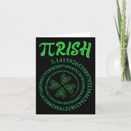 Pi-dag Grafisch Iers Grappig St. Patrick's-dag Wis Kaart (Voorkant)