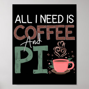 Pi Dag het enige wat ik nodig heb is koffie en pi  Poster