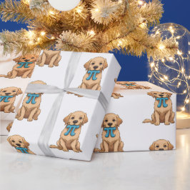 Pi Dag Hond Met Pi Symbool | Gelukkige Pi Dag Cadeaupapier
